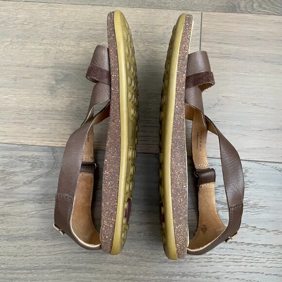 Camper Alicante Leather Strappy Sandals w Velcro Close Chocolate Brown Sz 37 - Picture 6 of 14
